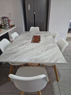 White dining table